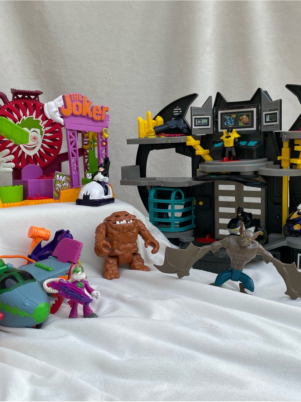Imaginext Joker Carnival Playset and Batcave with Figures and Joker Plane